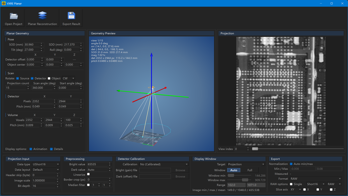 VXRE-CPlanar UI-1 (Reconstruction Progress)