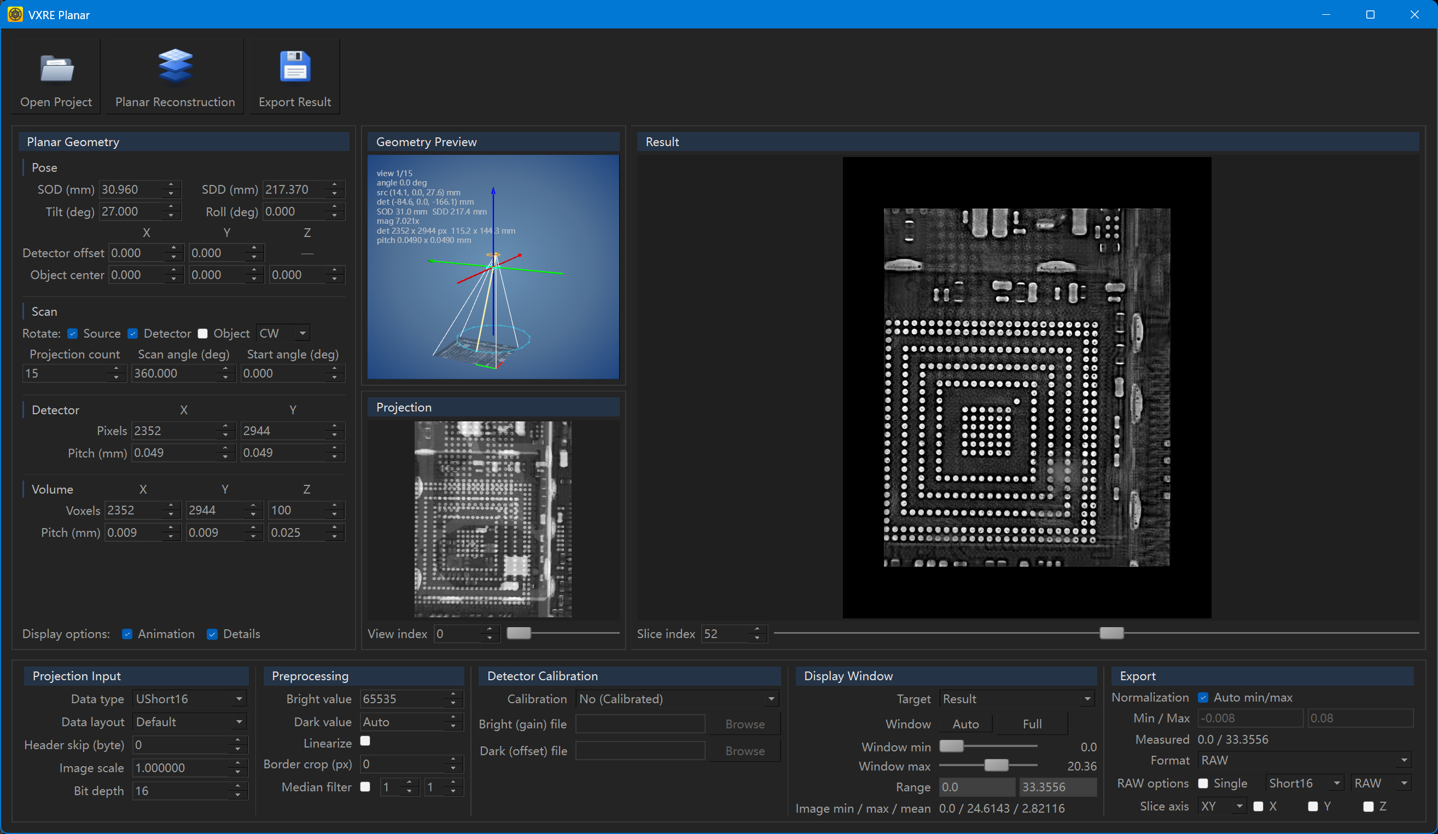 VXRE-CPlanar UI-2 (Post-Reconstruction View)